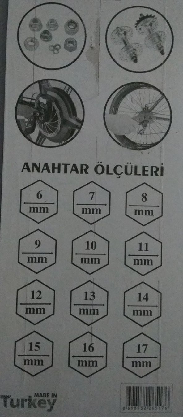 Bisiklet Tamir Anahtarı (06mm-17mm) - 2
