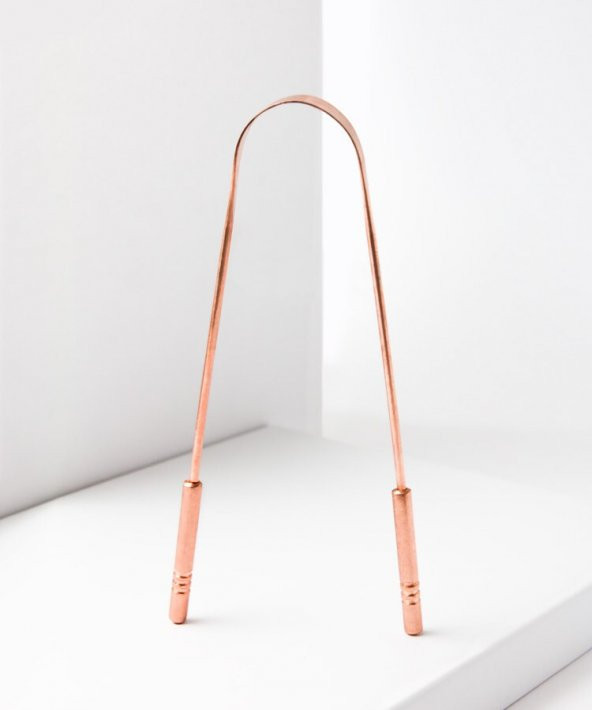 Paslanmaz Çelik Bakır Dil Temizleyici Dil Kazıyıcı Dil Sıyırıcı - 3