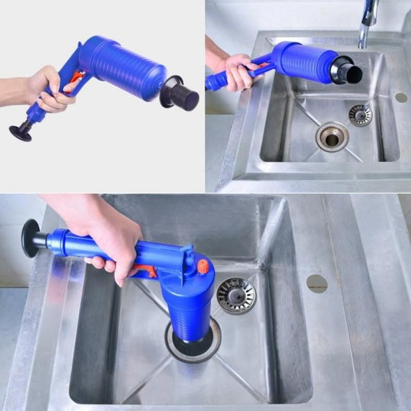 Air Blaster Basınçlı Lavabo Tuvalet Gider Açıcı Pompa - 1