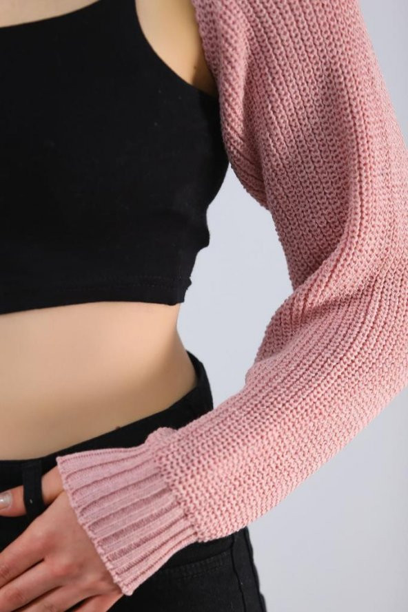 Boğazlı Gövdesiz Triko Pudra - 4727.1319. - 4