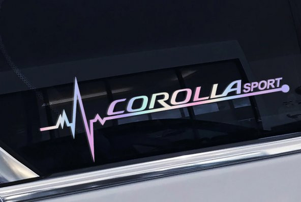 Toyota Corolla Yan Cam Sticker Oto Kapı Çıkartma Renk Değiştiren  20 cm x 7 cm - 1