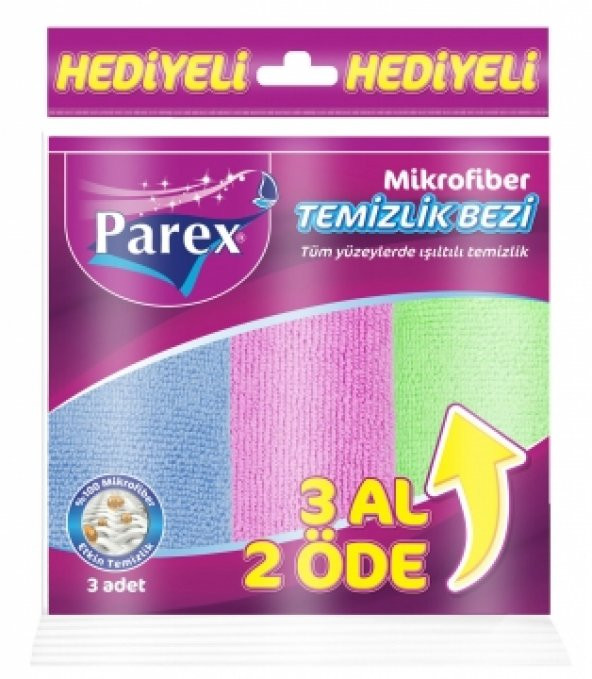 Parex Mikrofiber Comfort Temizlik Bezi 3 Al 2 Öde