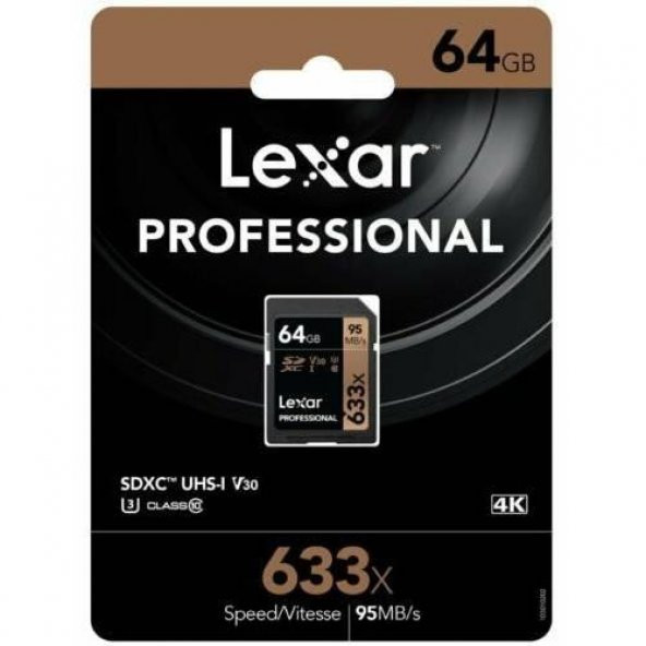 Lexar 64GB 633X Professional SDXC Hafıza Kartı