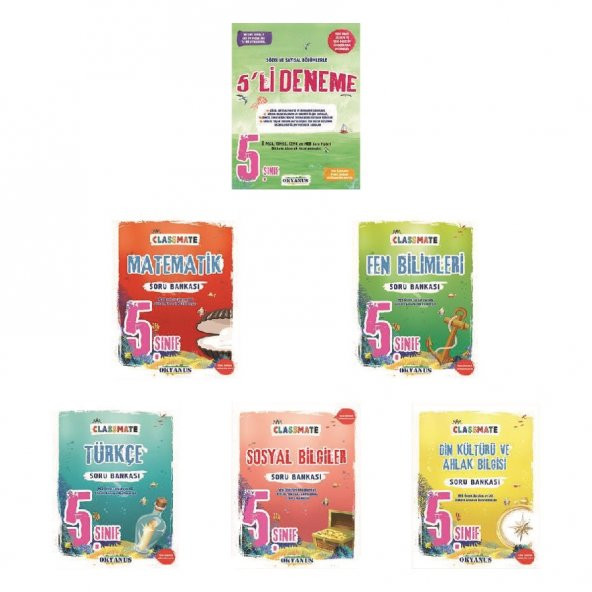 Okyanus 5.Sınıf Classmate 5 Ders + Deneme Set 6 Kitap