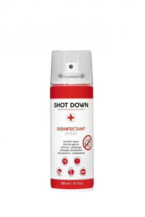 Shot down dezenfektan spray güçlü etki 70 Alkol bazlı 2Adx200ML - 4