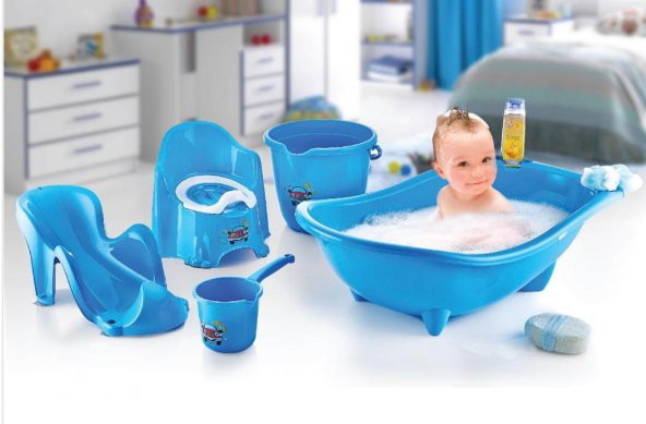 Bebek Banyo Seti Mavi