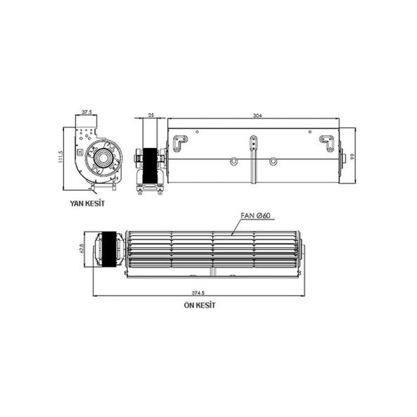 Aircol AKS 680-300 Tanjansiyel Radyal Fan - 2