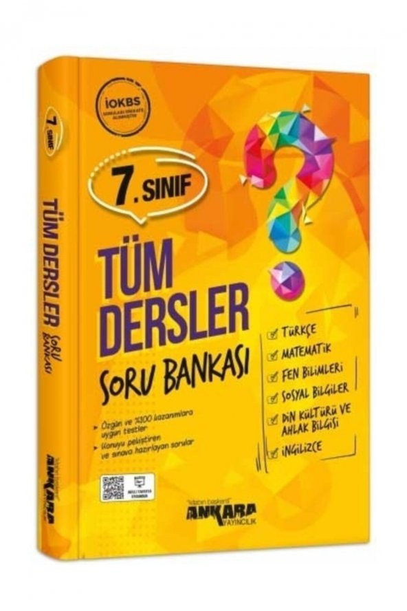 Ankara Yayıncılık 7. Sınıf Tüm Dersler Soru Bankası