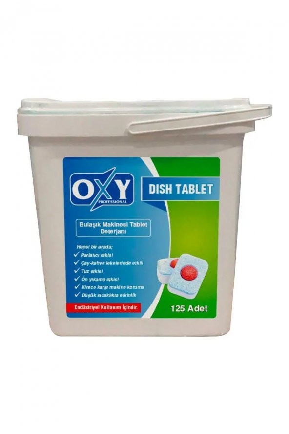 Oxy Professional Dish Bulaşık Makinesi Tablet Deterjanı 125 Adet