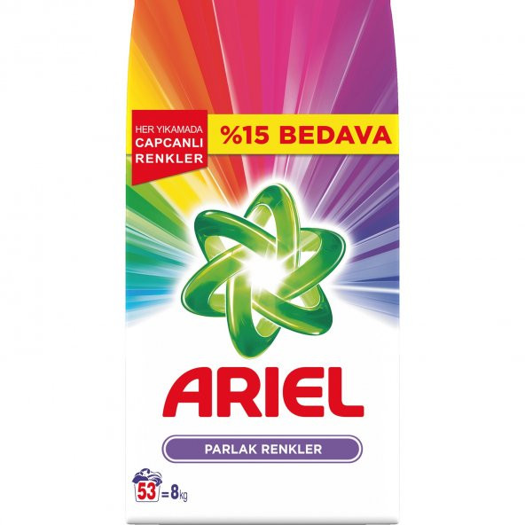 Ariel 8 kg Toz Çamaşır Deterjanı Parlak Renkler - 2