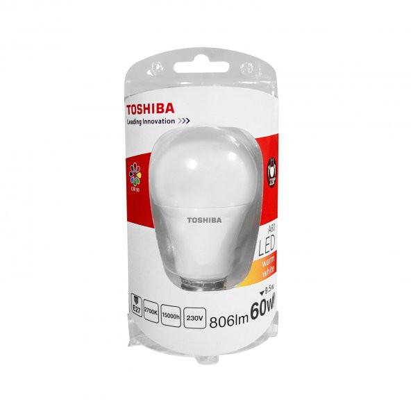 Toshiba Ampul 6500K 9W (60W) Standart (E27) 806Lm Duylu 230V Beyaz Led Ampul