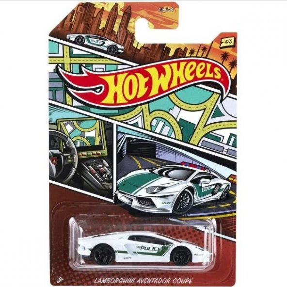 1:64 Hotwheels Lamborghını Aventador Coupe Police (özel Seri) 4/5
