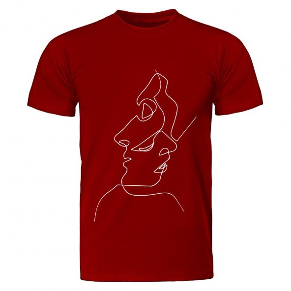 Minimalist Rossian Kırmızı Tişört Unisex - 1