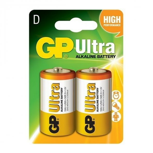 Gp Gp13AU-U2 2 li Ultra Alkalin Büyük Boy Kalın Pil