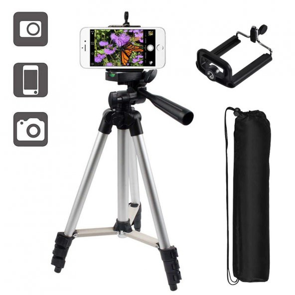 YouTube ve instagram çekimleri için Telefon Tripod Seti - 1