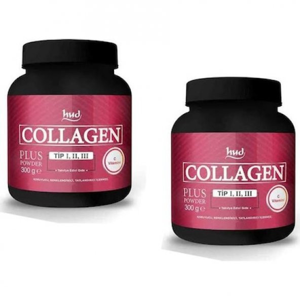 Hud Collagen Plus Powder Toz Kolajen Tip 1-2-3 2 Adet x 300 GR