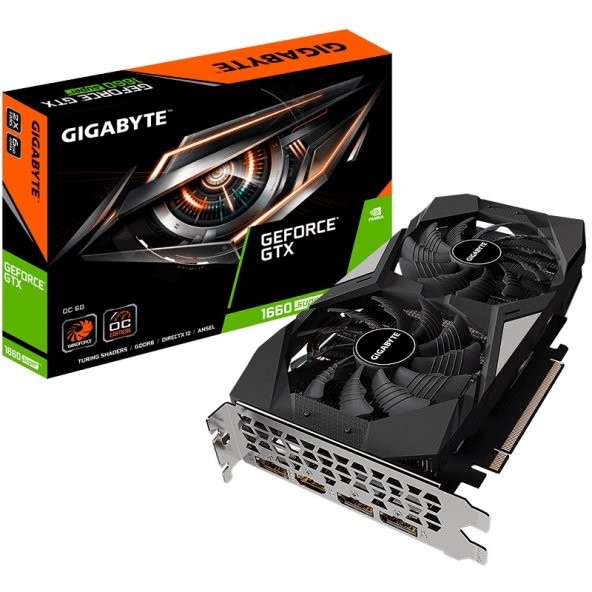 GIGABYTE GTX1660 SUPER 6GB GV-N166SOC-6GD GDDR6 192bit HDMI DP PCIe 16X v3.0 - 1