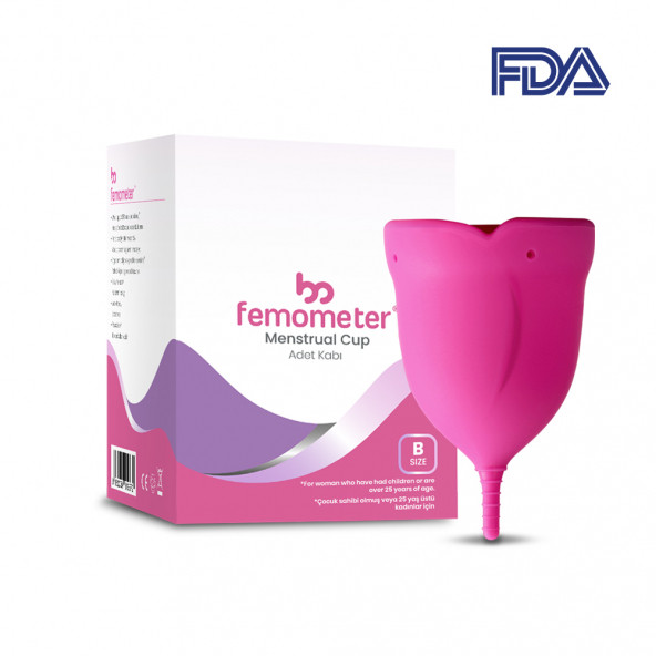 femometer® Adet kabı - Medikal Sınıf Silikon Menstrual Cup (B Size)
