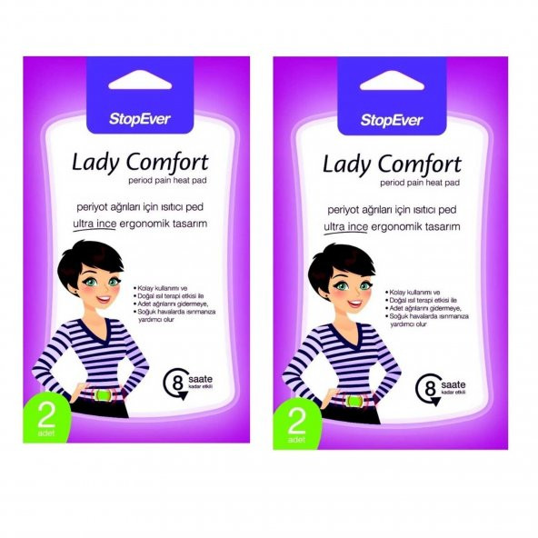 StopEver Lady Comfort Regl Ağrıları İçin Isıtıcı Ped X 2 Paket