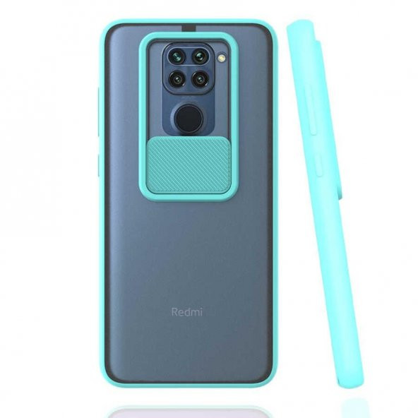 Xiaomi Redmi Note 9 Kılıf Mat Yüzey Lensi Kapak - 3