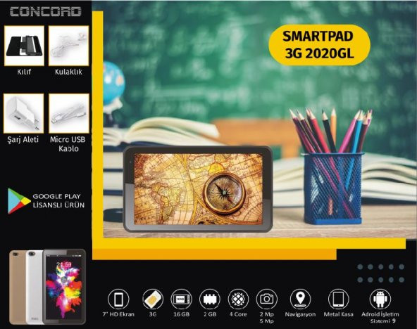Eba Ve Pubg Uyumlu +3G SİM Kartlı Andorid Tablet Pc Bilgisayar 2gb ram 16gb dahili hafıza - 4
