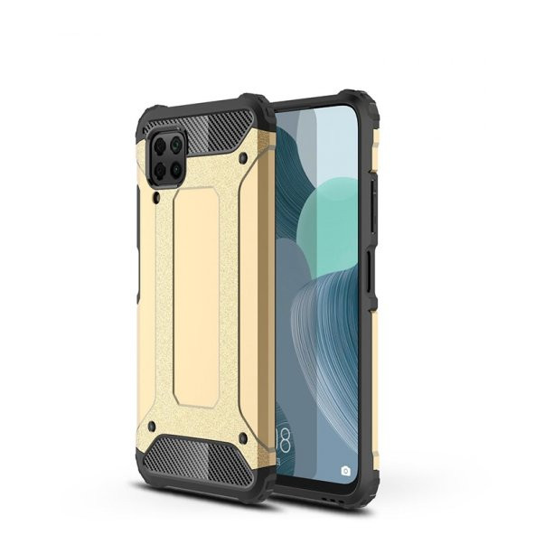 KNY Huawei P40 Lite Kılıf Çift Katmanlı Armour Case Gold