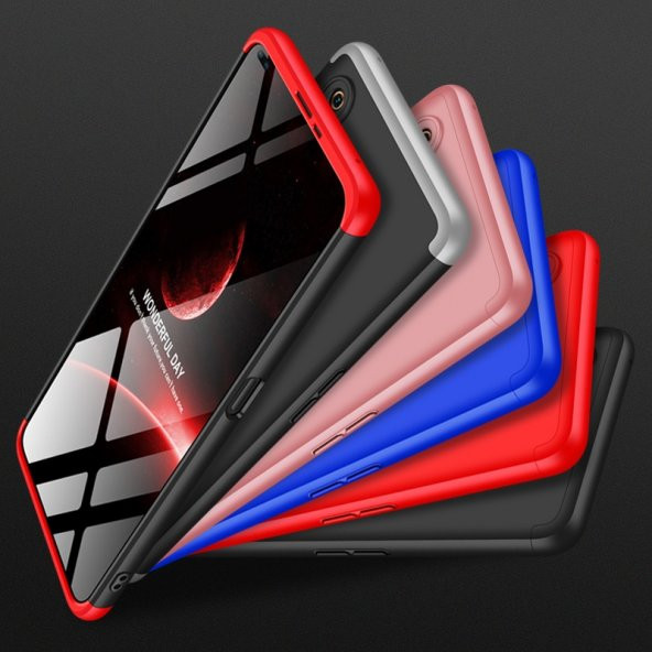 KNY Realme 6 Pro Kılıf 3 Parça 360 Zore Ays Kapak Kırmızı - 3