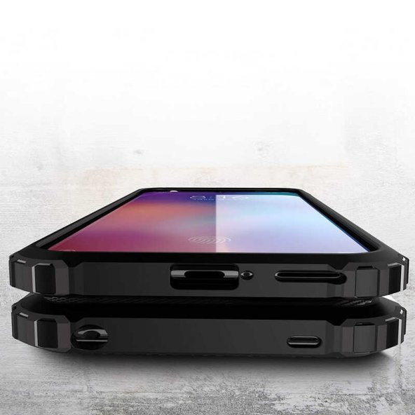KNY Samsung Galaxy A31 Kılıf Çift Katmanlı Armour Case Gümüş - 2