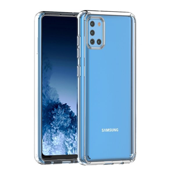 KNY Samsung Galaxy A31 Kılıf Kamera Korumalı Ultra Koruma Şeffaf Coss Silikon Şeffaf