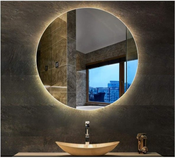 Gün ışığı Ledli Banyo, Lavabo Aynası 60 cm Çapında 4 mm Flotal Ayna - 1