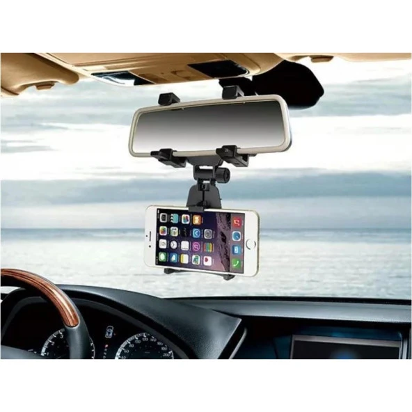 Araç İçi Dikiz Ayna Takılan Telefon Tutucu Gps Navigasyon Tutacak