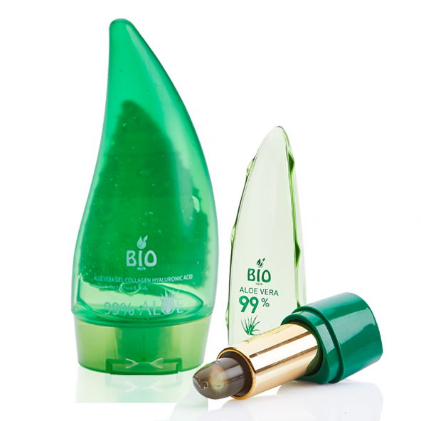 Bio Asia Aloe Vera Nemlendirici Jel 120ml & Dolgunlaştırıcı Lip Stick