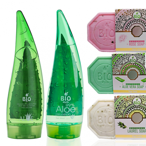 Bio Asia Avantajlı Duş Paketi (Şampuan + Nemlendirici Jel + Sabunx3)