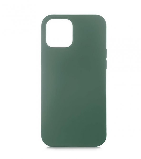 Apple Iphone 12 Pro Max Lansman Koruma Kılıfı Silikon Koyu Yeşil