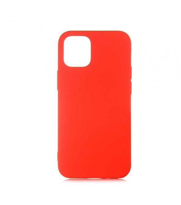 Apple Iphone 12 Mini Lansman Koruma Kılıfı Silikon Kırmızı