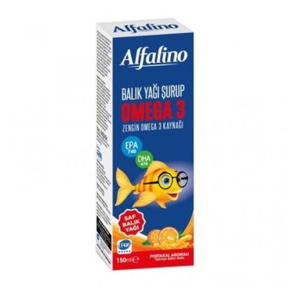 Alfalino Balık Yağı Omega 3 Portakal Aromalı 150 ml - 1