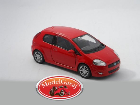 FİAT PUNTO KIRMIZI*1:36 ÖLÇEK*WELLY*METAL MODEL ARABA*MODELGARAJ - 1