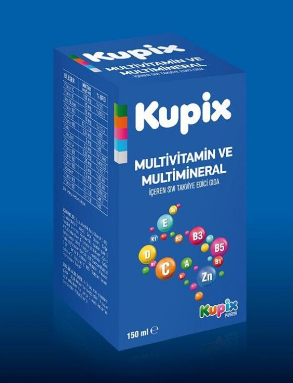 Kupix Multivitamin ve Multimineral İçeren Şurup 150ML
