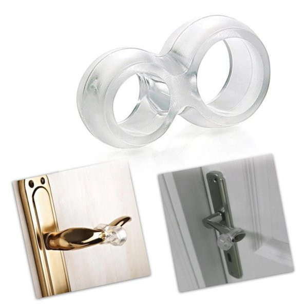 12 Adet Şeffaf Silikon Kapı Pencere Kolu Stoperi Tamponu - 3