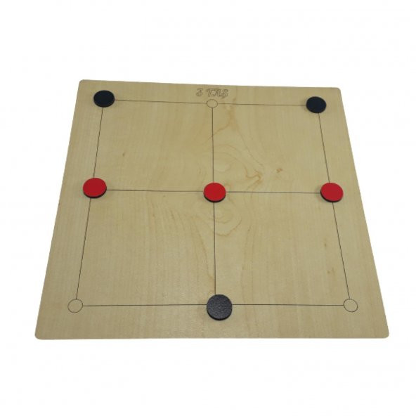 5 in 1, Ahşap TIC-TAC-TOE, 3 Taş, 9 Taş, Bihar ve Surakarta Akıl, Zeka ve Strateji Oyunu - 2