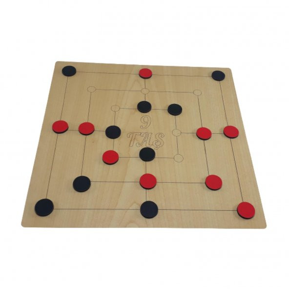 5 in 1, Ahşap TIC-TAC-TOE, 3 Taş, 9 Taş, Bihar ve Surakarta Akıl, Zeka ve Strateji Oyunu - 3