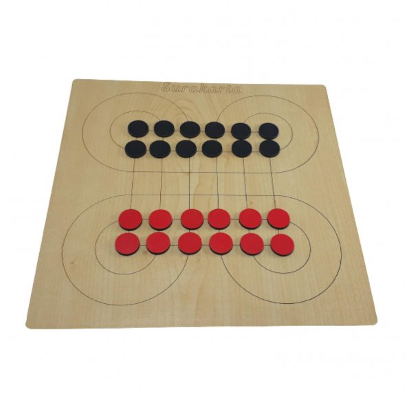 5 in 1, Ahşap TIC-TAC-TOE, 3 Taş, 9 Taş, Bihar ve Surakarta Akıl, Zeka ve Strateji Oyunu - 6