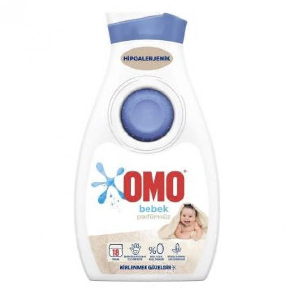 Omo Baby Parfümsüz Bebek Çamaşır Deterjanı 18 Yıkama 900 Ml