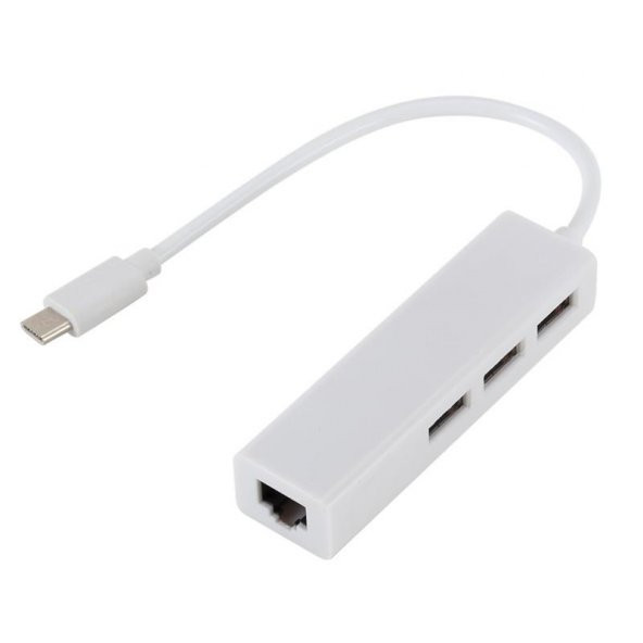 USB 3.1 Type C Hub Ethernet 3 Port Çevirici Dönüştürücü Adaptör