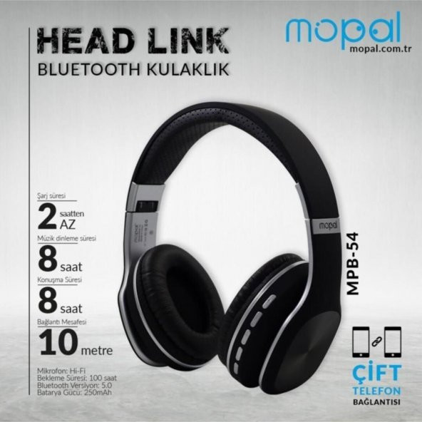 Mopal MPB-54 Kulak Üstü Bluetooth Kulaklık - 3