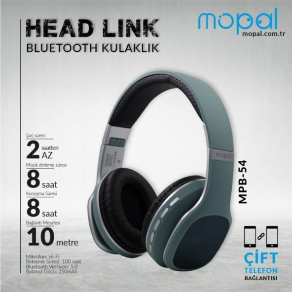 Mopal MPB-54 Kulak Üstü Bluetooth Kulaklık - 11