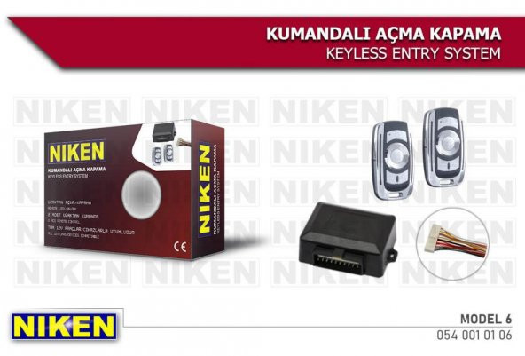 Oto Açma Kapama Uzaktan Kumanda Seti Sustalı Niken 12V 3444 - 5