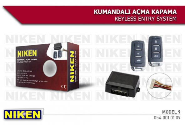Oto Açma Kapama Uzaktan Kumanda Seti Sustalı Niken 12V 3444 - 6