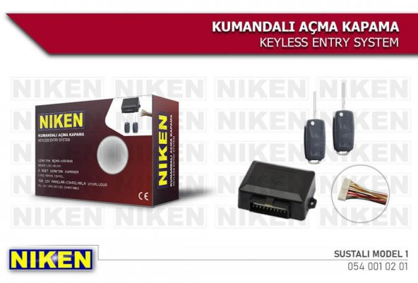 Oto Açma Kapama Uzaktan Kumanda Seti Sustalı Niken 12V 3444 - 12