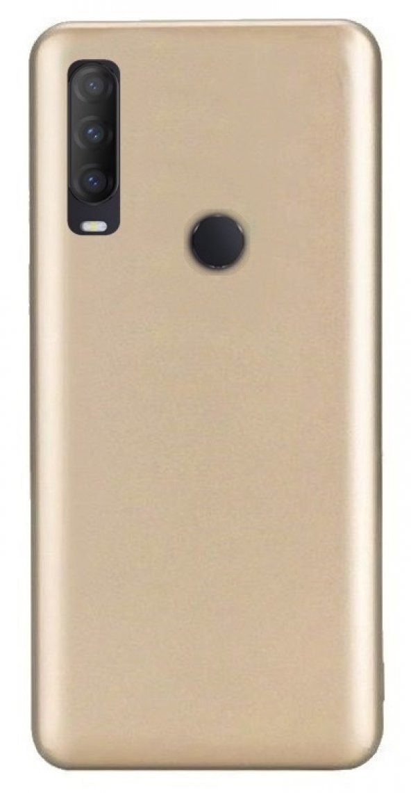 KNY Alcatel 1S 2020 Kılıf Ultra İnce Mat Silikon Gold